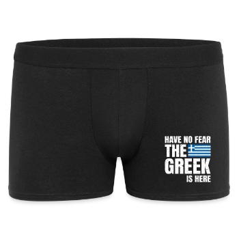 Have no fear the Greek is here Greeks - Men's Boxer Shorts - black - Front