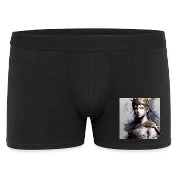 Manga Girl Schildmaid - Männer Boxer Shorts - Schwarz - Vorne