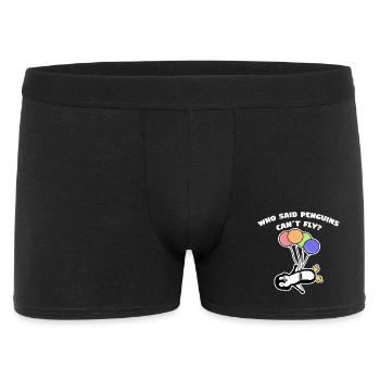 Penguin Déclaration humoristique Balloon Bird Animal - Boxer Homme - noir - Devant