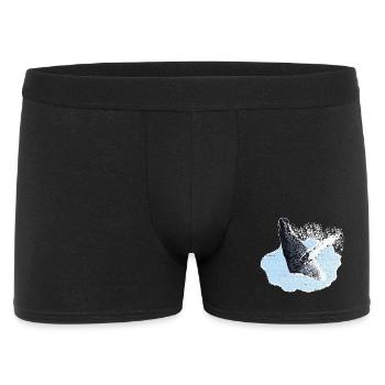 meerestiere, Buckelwal, walliebhaber - Männer Boxer Shorts - Schwarz - Vorne