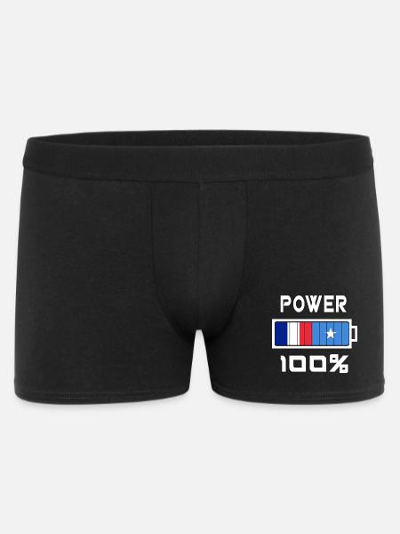 Somalia and France Power 100% - Men's Boxer Shorts - black