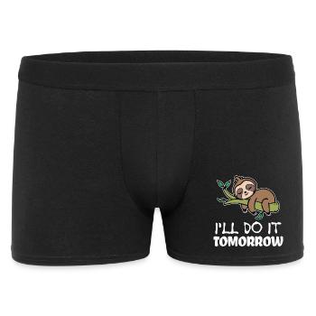 Lazy Sleep Sloth Statement Jungle Dwellers - Men's Boxer Shorts - black - Front