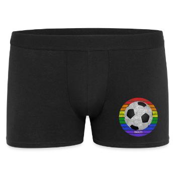 Football world championship rainbow equality - Men's Boxer Shorts - black - Front