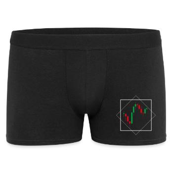 I love stocks Chart  - Männer Boxer Shorts - Schwarz - Vorne