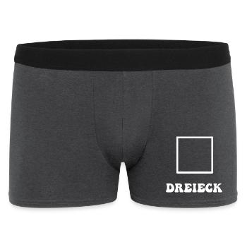 Dreieck Viereck Lustig - Männer Boxer Shorts - Anthrazit - Vorne