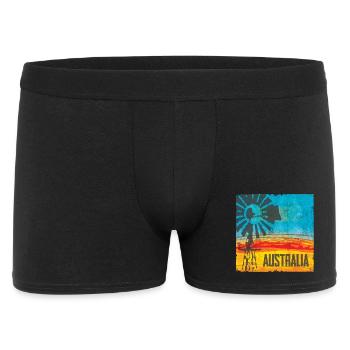 Moulin à vent Australie Vintage Design - Boxer Homme - noir - Devant