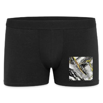 Marble Black Gold Natural Stone - Men's Boxer Shorts - black - Front
