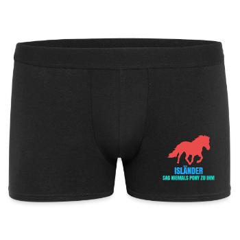 Pferdeliebe Islandpferde Statement Galopp Pony - Männer Boxer Shorts - Schwarz - Vorne