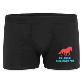 Icelandic Horses Pony Statement Icelandic horse lover - Men's Boxer Shorts - black - Front