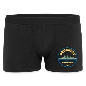 Budapest Skyline Emblem Heart of Europe - Men's Boxer Shorts - black - Front