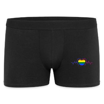 LGBT Heart Pride Gay Gay Sexualité Droits humains - Boxer Homme - noir - Devant