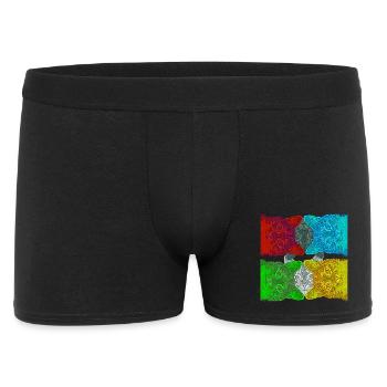 Colourful Cats (Pop Art) designed by HeiArts - Men's Boxer Shorts - black - Front