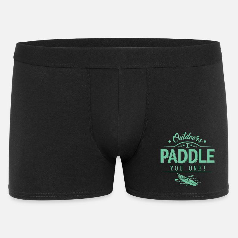 Draußen Paddele ich dir eins - Männer Boxer Shorts - Schwarz