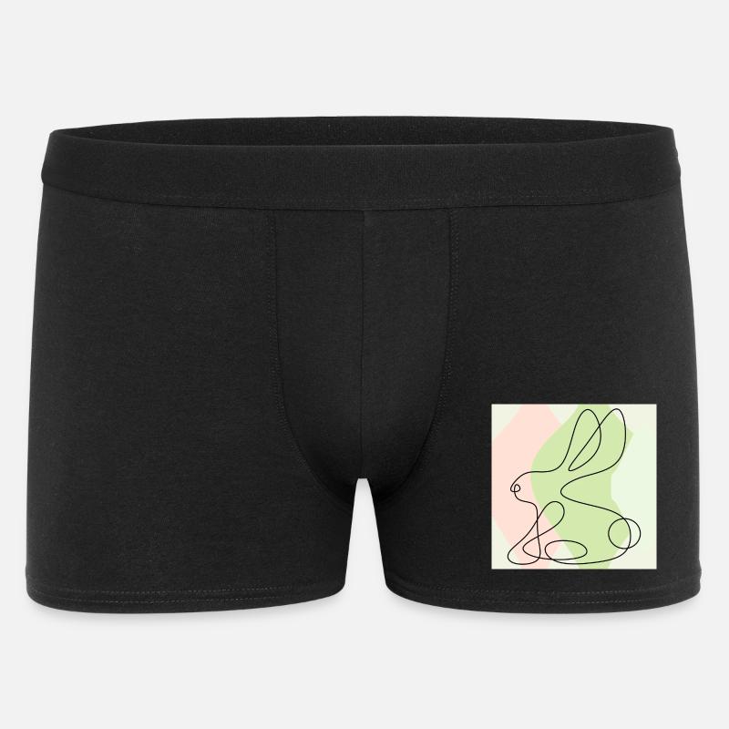 EASTER BUNNY LINE DRAWING - Men's Boxer Shorts - black
