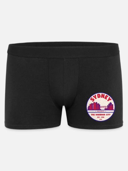 Sydney Skyline Badge - Men's Boxer Shorts - black