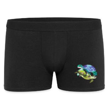 Aquarelle Goutte conductrice tortue - Boxer Homme - noir - Devant