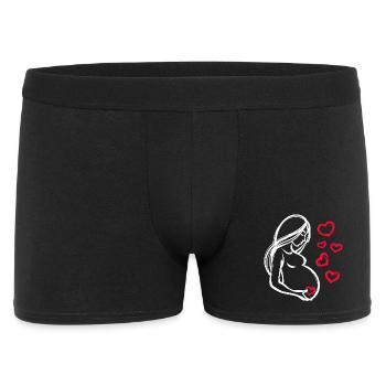Baby Happiness Baby Bump Pregnant Heart Pregnancy - Men's Boxer Shorts - black - Front