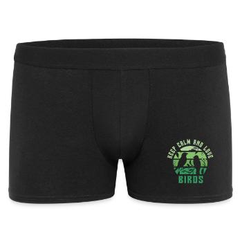 Gardez votre calme et aimez les oiseaux - Boxer Homme - noir - Devant