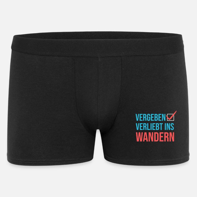 Wandern Klettern Statement Bergwanderung Wanderer - Männer Boxer Shorts - Schwarz