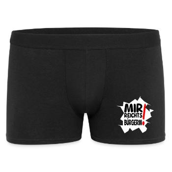 reicht mir Bürgerin II - Männer Boxer Shorts - Schwarz - Vorne