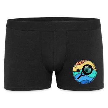Padel Spieler Padelspiel Rückschlag Racket Ball - Männer Boxer Shorts - Schwarz - Vorne