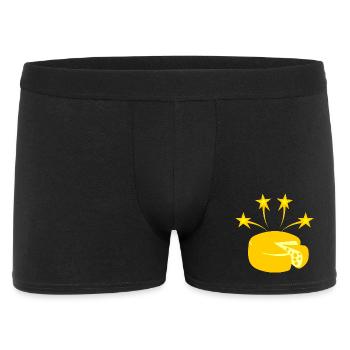 Fromage étoiles jaune d’or - Boxer Homme - noir - Devant