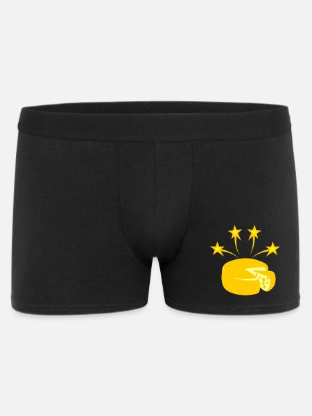 Cheese golden yellow stars - Men's Boxer Shorts - black
