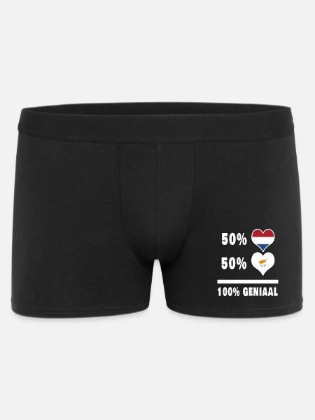 Zypern und die Niederlande 100% Genius Flagge - Männer Boxer Shorts - Schwarz