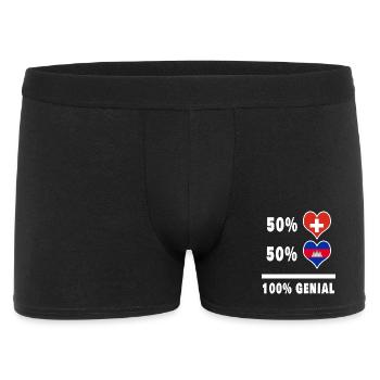 Cambodge et Suisse 100% Awesome Flag - Boxer Homme - noir - Devant