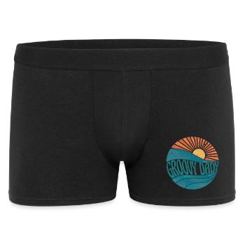 Vintage Retro Groovy Dady - Boxer Homme - noir - Devant