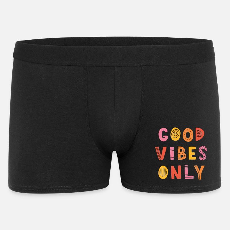 good-vibes-only - Männer Boxer Shorts - Schwarz