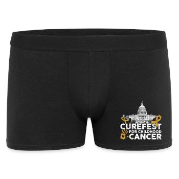 Curefest Kinderkrebs-Band - Männer Boxer Shorts - Schwarz - Vorne