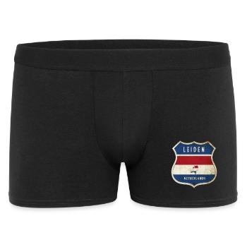 Leiden Niederlande Wappen Design - Männer Boxer Shorts - Schwarz - Vorne