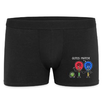 Schläger Padelteam Spieler Padel Bälle Statement - Männer Boxer Shorts - Schwarz - Vorne