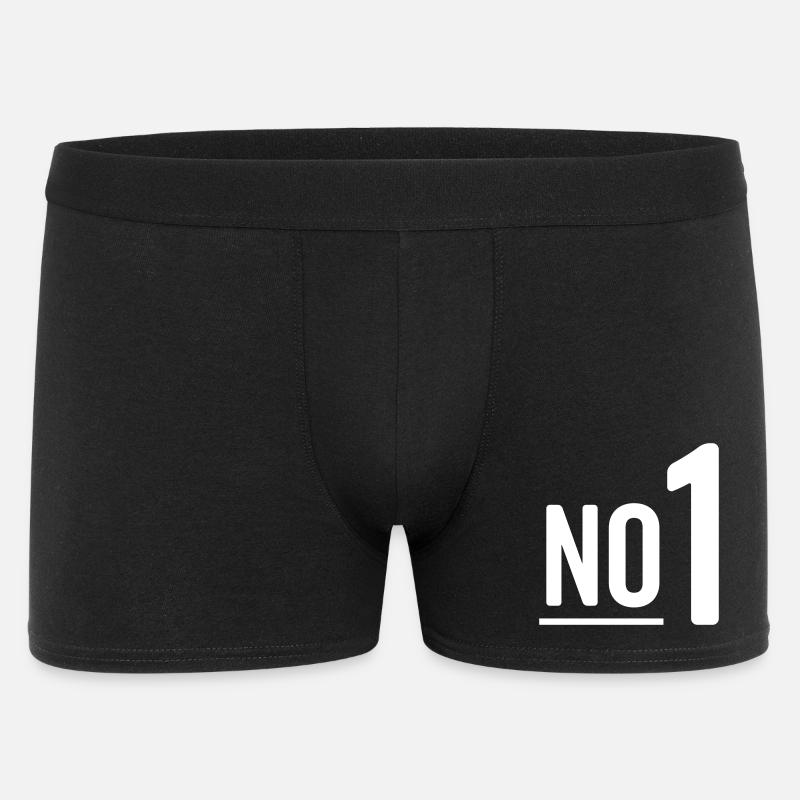 No 1 - Nummer eins - Männer Boxer Shorts - Schwarz