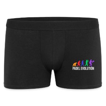 Padel Evolution Spieler Padelteam Statement Sport - Männer Boxer Shorts - Schwarz - Vorne