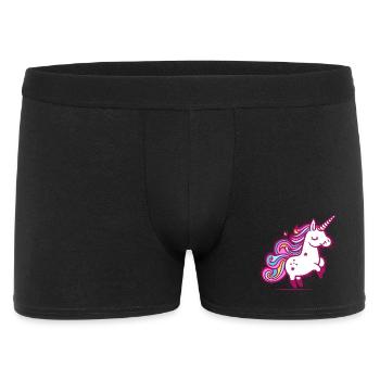 Whimsical Rainbow Unicorn Illustration - Men's Boxer Shorts - black - Front