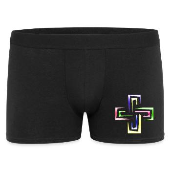 Neon Prism Frames Abstract Logo - Men's Boxer Shorts - black - Front
