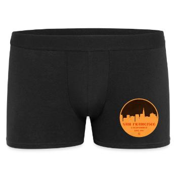 San Francisco Skyline Graphic in Orange - Men's Boxer Shorts - black - Front