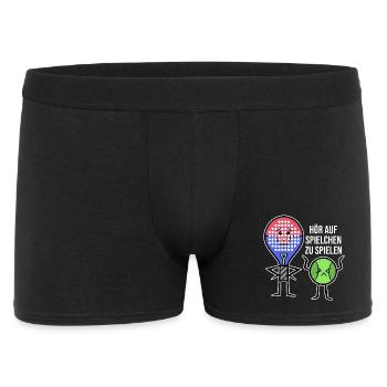 Bälle Schmetterball Padel Schläger Statement - Männer Boxer Shorts - Schwarz - Vorne