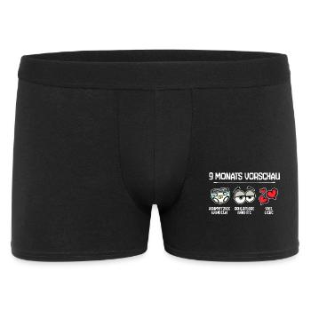 Elternschaft Statement Baby Geburt Schwanger Herz - Männer Boxer Shorts - Schwarz - Vorne
