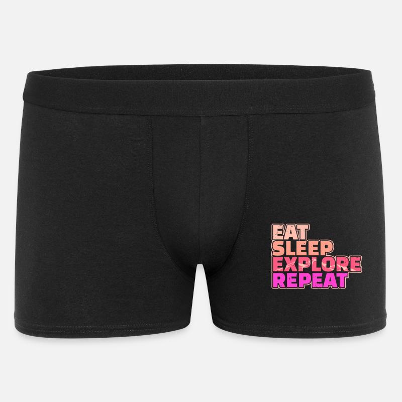 Bergsteigen Wanderer Wanderung Wandern Statement - Männer Boxer Shorts - Schwarz