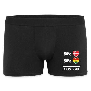Bolivie et Danemark 100% drapeau de génie - Boxer Homme - noir - Devant