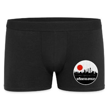 Düsseldorf Japan Skyline - Männer Boxer Shorts - Schwarz - Vorne