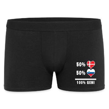 Slovenia and Denmark 100% genius flag - Men's Boxer Shorts - black - Front