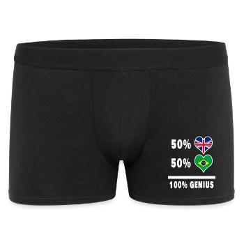 Brazil and Great Britain 100% Genius Flag - Men's Boxer Shorts - black - Front