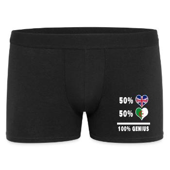 Algeria and Great Britain 100% Genius Flag - Men's Boxer Shorts - black - Front