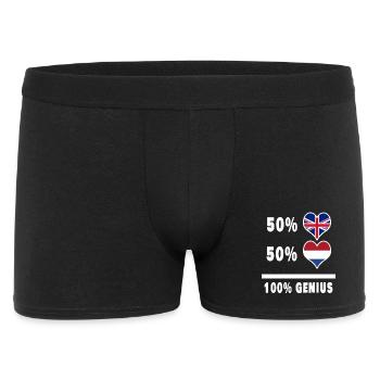 Pays-Bas et Grande-Bretagne 100% Genius Flag - Boxer Homme - noir - Devant