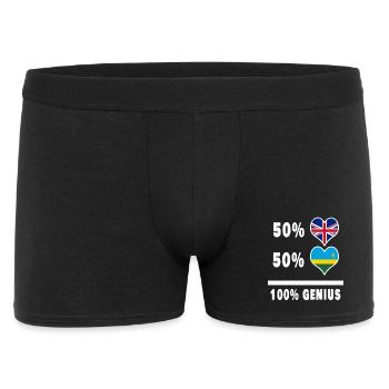 Rwanda et Grande-Bretagne 100% Genius Flag - Boxer Homme - noir - Devant