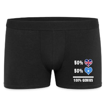 Somalie et Grande-Bretagne 100% Genius Flag - Boxer Homme - noir - Devant